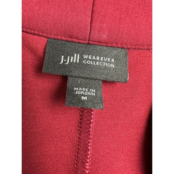 J Jill Size Medium Wearever Double-Face Jersey Dress in Crimson Red Quiet Luxury - Picture 8 of 12